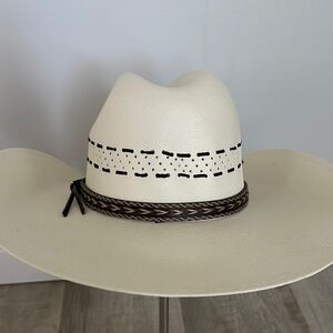 Elegant Cream Western Hat with Braided Band